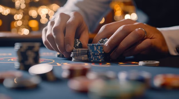 BandarQ card game table layout on big hoki platform